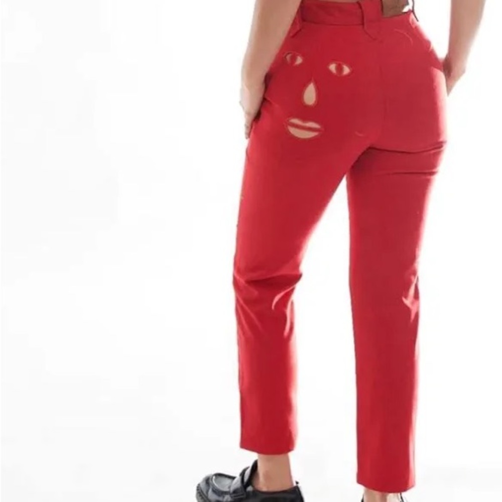 Fashion brand company cutout pants